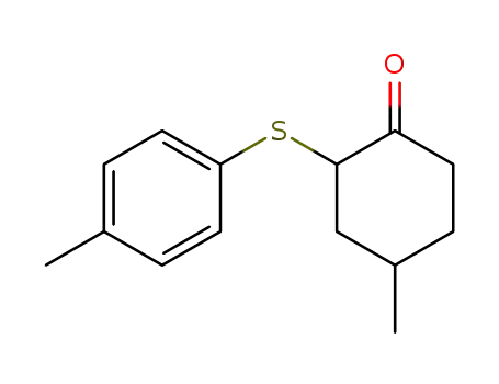 Molecular Structure of 89816-47-7 (Cyclohexanone, 4-methyl-2-[(4-methylphenyl)thio]-)