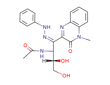 N-{(S)-2,3-Dihydroxy-1-[(4-methyl-3-oxo-3,4-dihydro-quinoxalin-2-yl)-(phenyl-hydrazono)-methyl]-propyl}-acetamide