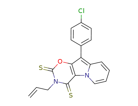 2H-1,3-Oxazino[6,5-b]indolizine-2,4(3H)-dithione,
10-(4-chlorophenyl)-3-(2-propenyl)-