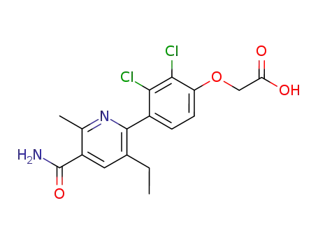 Acetic acid,
[4-[5-(aminocarbonyl)-3-ethyl-6-methyl-2-pyridinyl]-2,3-dichlorophenoxy]
-