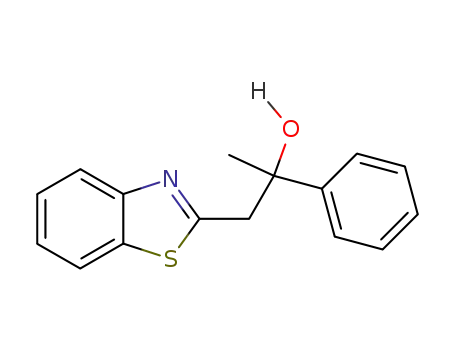 Molecular Structure of 35491-40-8 (2-Benzothiazoleethanol, a-methyl-a-phenyl-)