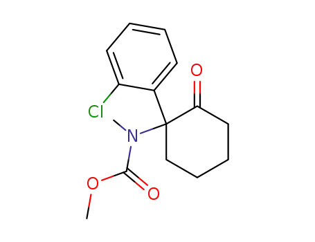 Molecular Structure of 91003-19-9 (Carbamic acid, [1-(2-chlorophenyl)-2-oxocyclohexyl]methyl-, methyl
ester)