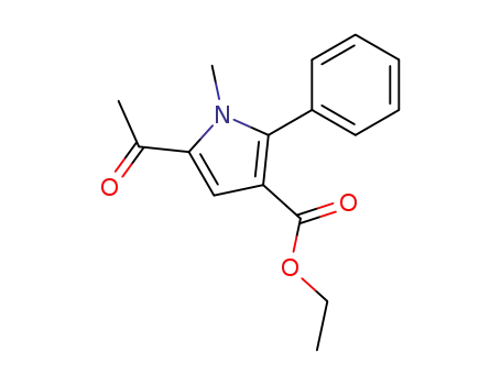 1H-Pyrrole-3-carboxylic acid, 5-acetyl-1-methyl-2-phenyl-, ethyl ester