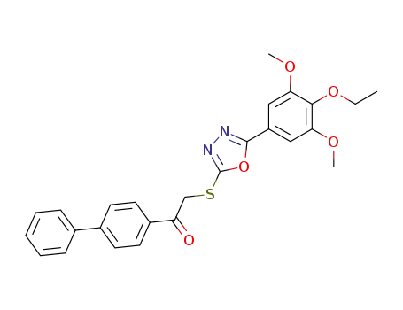 1-Biphenyl-4-yl-2-[5-(4-ethoxy-3,5-dimethoxy-phenyl)-[1,3,4]oxadiazol-2-ylsulfanyl]-ethanone