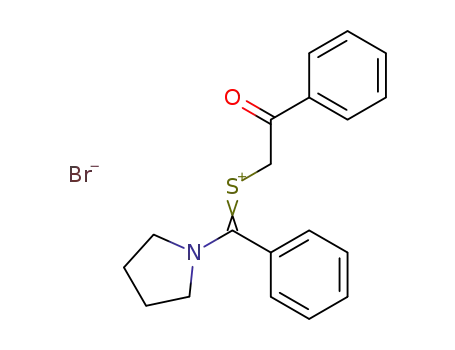 (2-Oxo-2-phenyl-ethyl)-[1-phenyl-1-pyrrolidin-1-yl-meth-(E)-ylidene]-sulfonium; bromide
