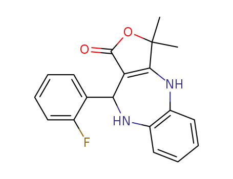 3,3-dimethyl-10-(2'-fluorophenyl)-3,4,9,10-tetrahydro-1H-furo<3,4-b><1,5>benzodiazepin-1-one