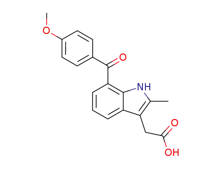 Molecular Structure of 106287-95-0 (2-Methyl-7-(p-methoxybenzoyl)indol-3-ylacetic acid)