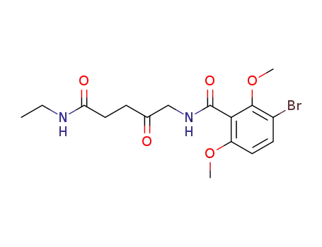 Molecular Structure of 125558-33-0 (N-ethyl-5-(3-bromo-2,6-dimethoxybenzamido)-4-oxopentanamide)