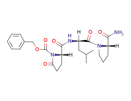 Molecular Structure of 78058-29-4 (L-Prolinamide, 5-oxo-1-[(phenylmethoxy)carbonyl]-L-prolyl-D-leucyl-)