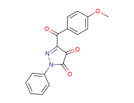Molecular Structure of 147670-95-9 (1H-Pyrazole-4,5-dione, 3-(4-methoxybenzoyl)-1-phenyl-)