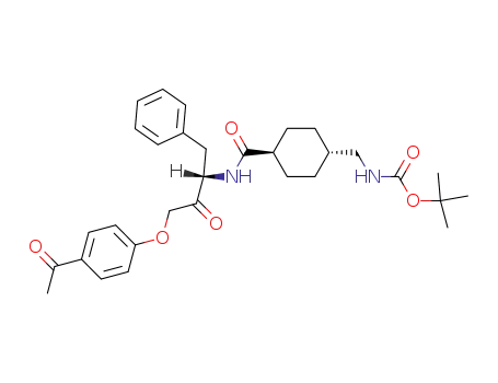 Boc-Tra-Phe-4-acetylphenoxymethyl ketone