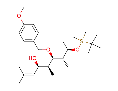 3,5,7-trideoxy-3,5-di-C-methyl-4-O-(p-methoxybenzyl)-6-O-(tert-butyldimethylsilyl)-1-isopropylidene-L-glucose