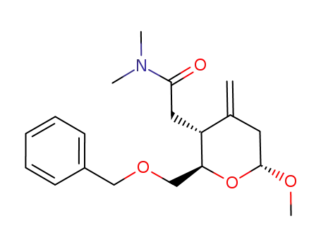 2-((2R,3R,6R)-2-Benzyloxymethyl-6-methoxy-4-methylene-tetrahydro-pyran-3-yl)-N,N-dimethyl-acetamide