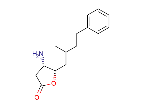 Molecular Structure of 119437-78-4 ((4S,5S)-4-Amino-5-(2-methyl-4-phenyl-butyl)-dihydro-furan-2-one)