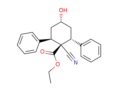 methyl 1-cyano-2(e),6(a)-diphenyl-4(e)-hydroxycyclohexane-1(e)-carboxylate