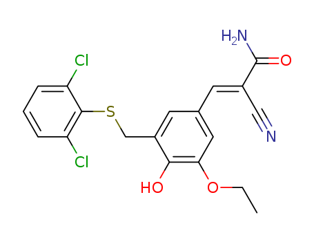 2-Cyano-3-(3-(((2,6-dichlorophenyl)thio)methyl)-5-ethoxy-4-hydroxyphenyl)-2-propenamide