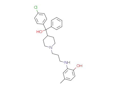 2-(3-{4-[(4-Chloro-phenyl)-hydroxy-phenyl-methyl]-piperidin-1-yl}-propylamino)-4-methyl-phenol