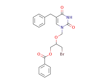 2,4(1H,3H)-Pyrimidinedione,
1-[[2-(benzoyloxy)-1-(bromomethyl)ethoxy]methyl]-5-(phenylmethyl)-