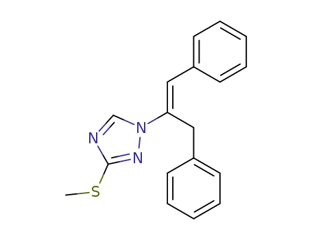 1H-1,2,4-Triazole, 3-(methylthio)-1-[2-phenyl-1-(phenylmethyl)ethenyl]-