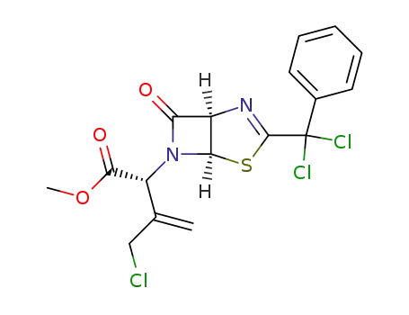(R)-3-Chloromethyl-2-[(1R,5R)-3-(dichloro-phenyl-methyl)-7-oxo-4-thia-2,6-diaza-bicyclo[3.2.0]hept-2-en-6-yl]-but-3-enoic acid methyl ester