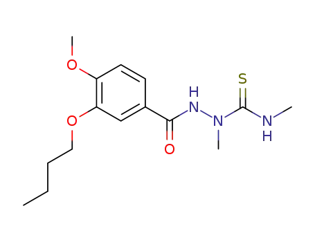 Molecular Structure of 110623-60-4 (Benzoic acid, 3-butoxy-4-methoxy-,
2-methyl-2-[(methylamino)thioxomethyl]hydrazide)