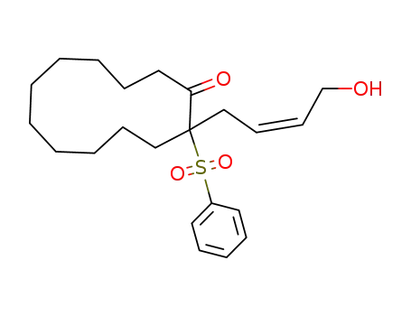 2-Benzenesulfonyl-2-((Z)-4-hydroxy-but-2-enyl)-cyclododecanone