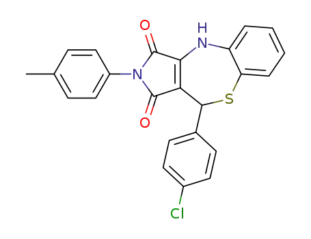10-(4-Chloro-phenyl)-2-p-tolyl-4,10-dihydro-9-thia-2,4-diaza-benzo[f]azulene-1,3-dione