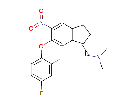 Molecular Structure of 82505-46-2 ([6-(2,4-Difluoro-phenoxy)-5-nitro-indan-(1E)-ylidenemethyl]-dimethyl-amine)