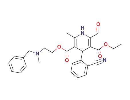 4-(2-Cyano-phenyl)-2-formyl-6-methyl-1,4-dihydro-pyridine-3,5-dicarboxylic acid 5-[2-(benzyl-methyl-amino)-ethyl] ester 3-ethyl ester