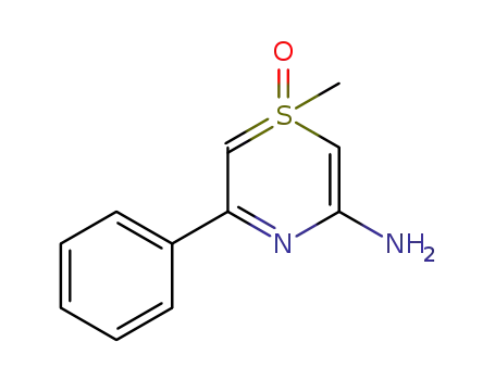 Molecular Structure of 102423-30-3 (1-Methyl-5-phenyl-1λ<sup>4</sup>,4-thiazin-3-amin-1-oxid)