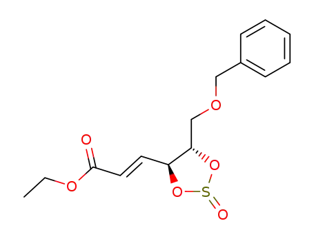 (E)-3-((4S,5S)-5-Benzyloxymethyl-2-oxo-2λ<sup>4</sup>-[1,3,2]dioxathiolan-4-yl)-acrylic acid ethyl ester