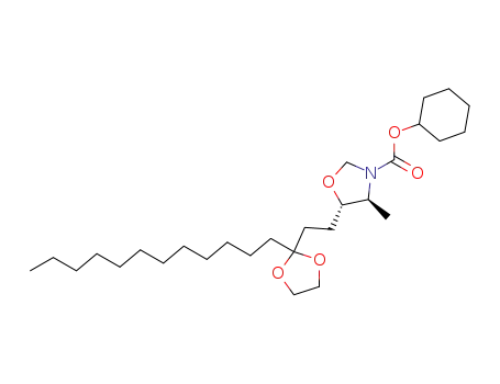 (4S,5S)-5-[2-(2-Dodecyl-[1,3]dioxolan-2-yl)-ethyl]-4-methyl-oxazolidine-3-carboxylic acid cyclohexyl ester
