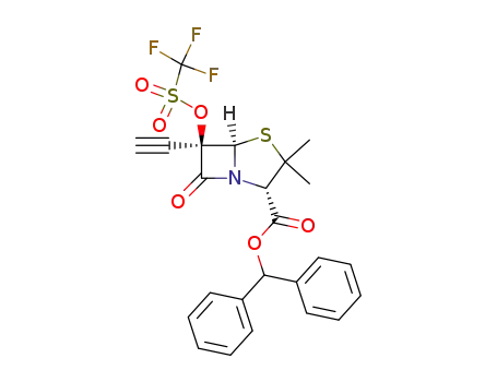 benzhydryl 6α-ethynyl-6β-(trifluoromethanesulfonato)penicillinate