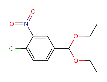 Molecular Structure of 129011-62-7 (4-chloro-3-nitrobenzaldehyde diethyl acetal)