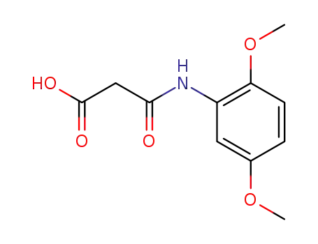 Molecular Structure of 63070-58-6 (2,5-Dimethoxyphenylcarbamoylacetic acid)