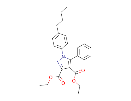 1H-Pyrazole-3,4-dicarboxylicacid, 1-(4-butylphenyl)-5-phenyl-, diethyl ester (9CI)