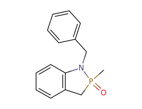 Molecular Structure of 90043-23-5 (1H-1,2-Benzazaphosphole, 2,3-dihydro-2-methyl-1-(phenylmethyl)-,
2-oxide)