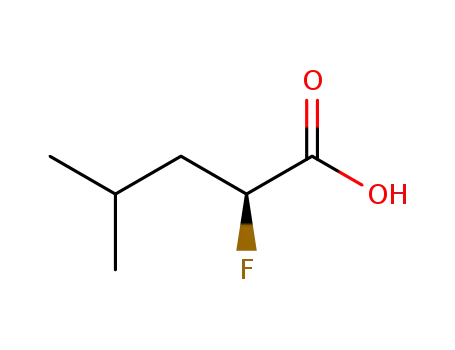 Molecular Structure of 126957-44-6 ((S)-2-fluoro-4-methylpentanoic acid)