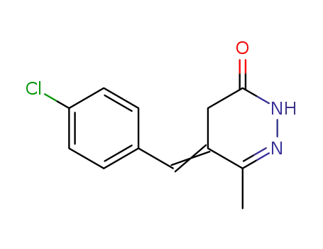 Molecular Structure of 90069-15-1 (3(2H)-Pyridazinone,5-[(4-chlorophenyl)methylene]-4,5-dihydro-6-methyl-)