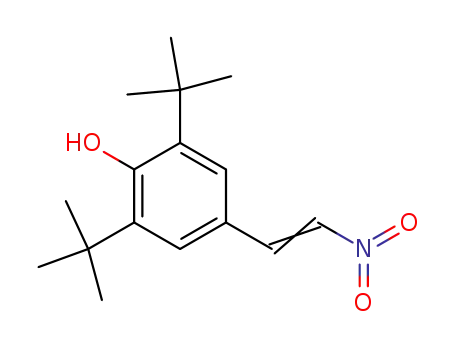 Molecular Structure of 10537-89-0 (2,6-di-tert-butyl-4-[(E)-2-nitroethenyl]phenol)