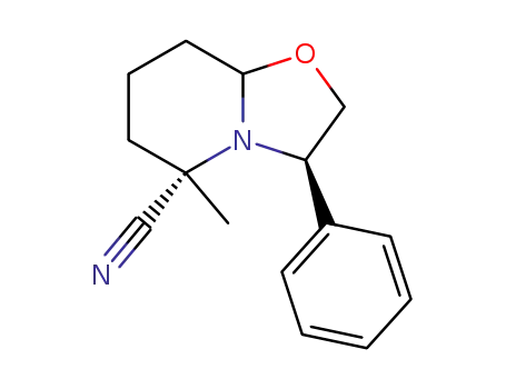 5H-Oxazolo[3,2-a]pyridine-5-carbonitrile, hexahydro-5-methyl-3-phenyl-