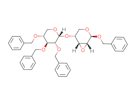 benzyl O-(2,3,4-tri-O-benzyl-α-D-xylopyranosyl)-(1->4)-2,3-anhydro-β-D-ribopyranoside