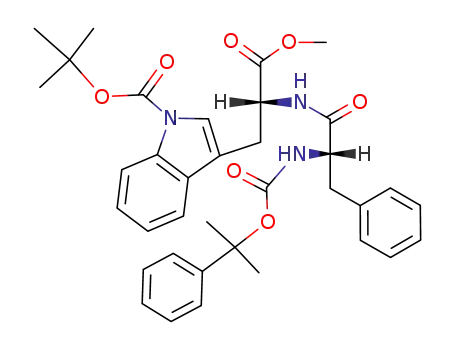 D-Tryptophan,
1-[(1,1-dimethylethoxy)carbonyl]-N-[N-[(1-methyl-1-phenylethoxy)carbon
yl]-L-phenylalanyl]-, methyl ester