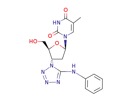 1-[(2R,4S,5S)-5-Hydroxymethyl-4-(5-phenylamino-tetrazol-1-yl)-tetrahydro-furan-2-yl]-5-methyl-1H-pyrimidine-2,4-dione