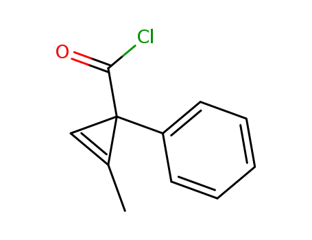 Molecular Structure of 82555-55-3 (2-Cyclopropene-1-carbonylchloride,2-methyl-1-phenyl-(9CI))