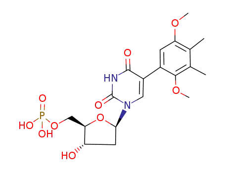 Molecular Structure of 105785-88-4 (5'-Uridylic acid, 2'-deoxy-5-(2,5-dimethoxy-3,4-dimethylphenyl)-)