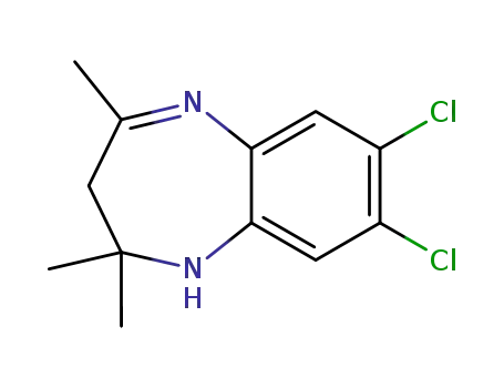 Molecular Structure of 27038-74-0 (1H-1,5-Benzodiazepine, 7,8-dichloro-2,3-dihydro-2,2,4-trimethyl-)