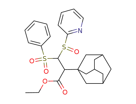 2-Adamantan-1-yl-3-benzenesulfonyl-3-(pyridine-2-sulfinyl)-propionic acid ethyl ester