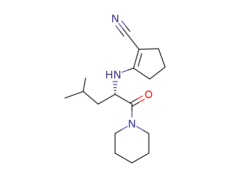 Piperidine,
1-[2-[(2-cyano-1-cyclopenten-1-yl)amino]-4-methyl-1-oxopentyl]-, (S)-