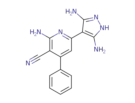 3-Pyridinecarbonitrile,
2-amino-6-(3,5-diamino-1H-pyrazol-4-yl)-4-phenyl-